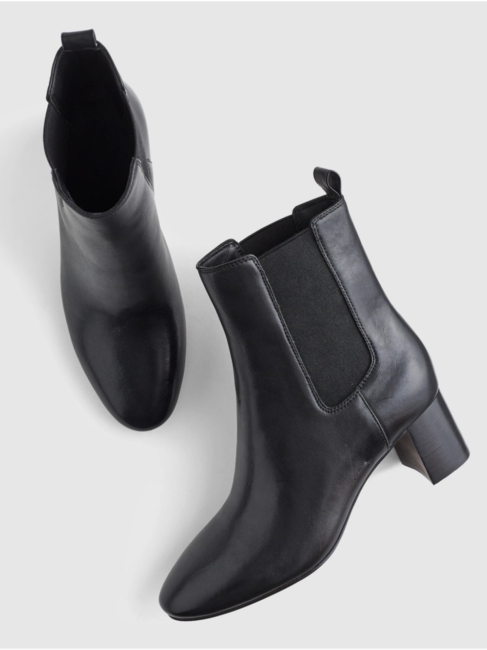 Madewell The Sylvia Chelsea Boot in True Black Size 8.5 NWOB $228 NX087